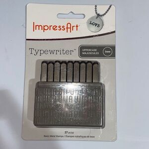 ImpressArt Typewriter Font 27-Piece Uppercase 3mm Basic Metal Stamp Set Letters